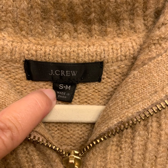 SALE!Jcrew Relaxed Half Zip Sweater Geometric Knit - Picture 6 of 8